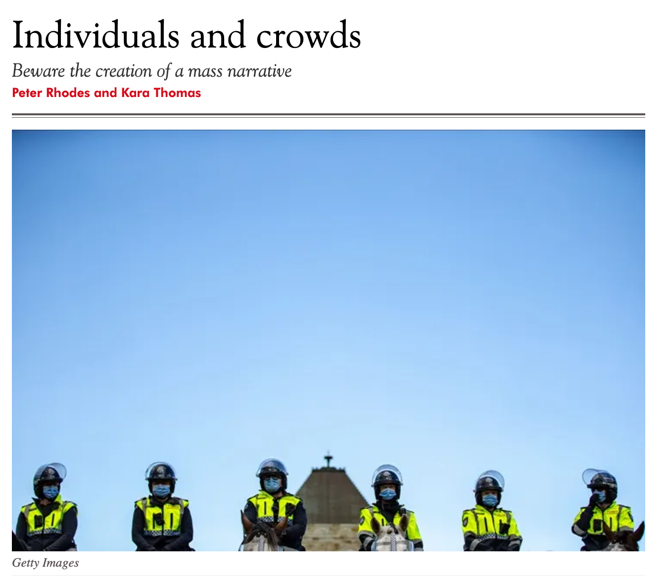 Individuals and crowds